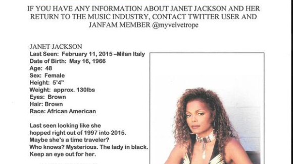 Janet Jackson, portée disparue : Un avis de recherche lancé, la chanteuse réagit