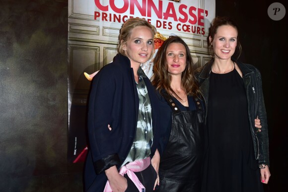 Les réalisatrices Eloïse Lang, Noémie Saglio et Camille Cottin enceinte - Avant-première du film "Connasse, Princesse des coeurs" au cinéma Elysées Biarritz à Paris, le 23 avril 2015.