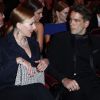 Scarlett Johansson et son fiancé à la 39e cérémonie des César au théâtre du Châtelet à Paris, le 28 février 2014. 