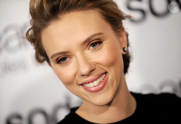 Scarlett Johansson, ambassadrice de la marque SodaStream à New York le 10 janvier 2014. 