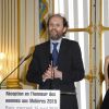 Jean-Marc Dumontet et Fleur Pellerin - Réception en l'honneur des nommés aux Molières 2015 au Ministère de la Culture à Paris le 15 avril 2015