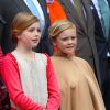 Les princesses Alexia et Ariane lors des célébrations de la Fête du Roi le 27 avril 2015 à Dordrecht pour les 48 ans de leur père le roi Willem-Alexander des Pays-Bas.