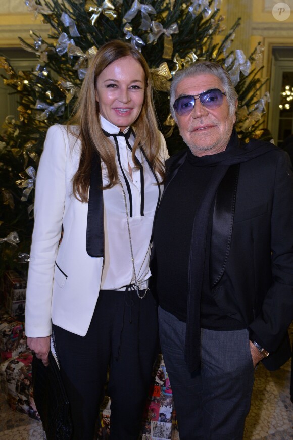 Eva Cavalli, Roberto Cavalli - Dîner de Noël de la fondation "EO - CCM" à Monza en Italie le 16 décembre 2014.