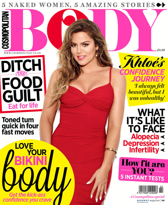 Khloé Kardashian photographiée par James White pour CosmoBody, le magazine fitness de Cosmopolitan UK.