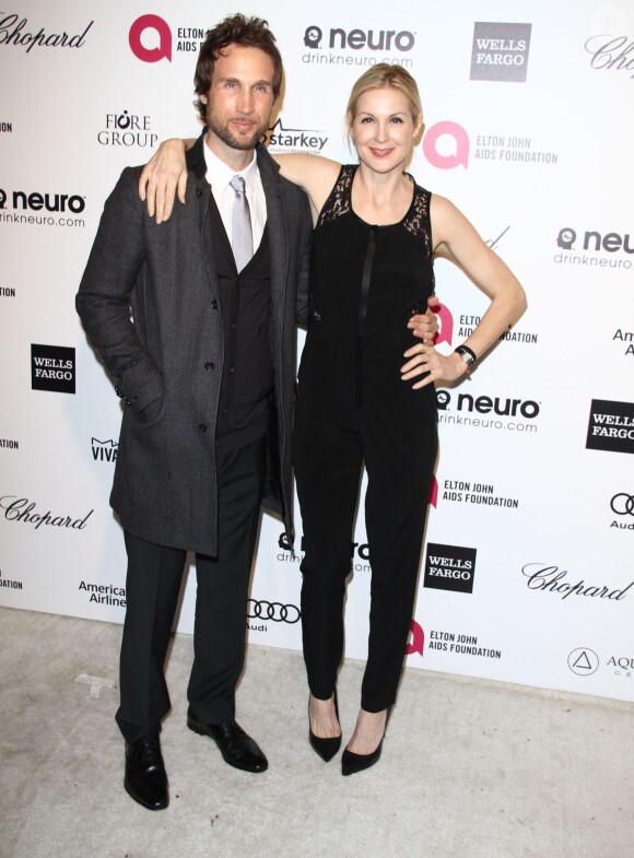 Kelly Rutherford et guest - Soirée "Elton John AIDS Foundation Oscar Party" 2015 à West Hollywood, le 22 février 2015. 