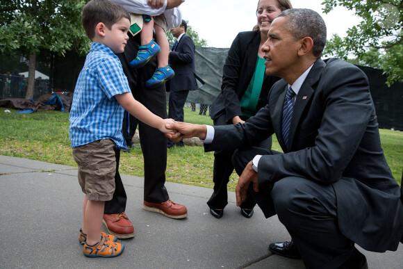Barack Obama et ses nombreuses rencontres avec les enfants - le 27 juin 2014
