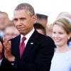 Barack Obama lors de la cérémonie de commémoration du 70ème anniversaire du débarquement sur la plage Sword Beach à Ouistreham, le 6 juin 2014.  