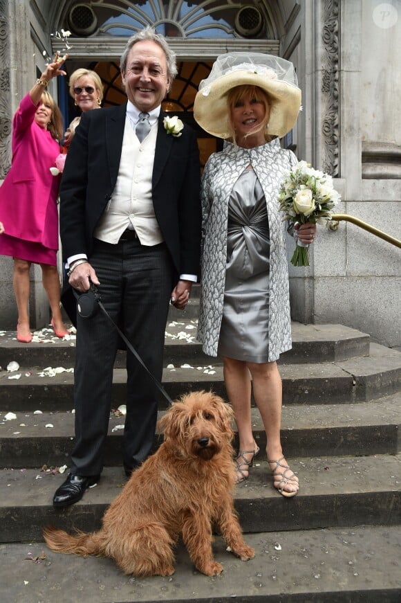 Mariage de Patti Boyd (Ex madame George Harrison et Eric Clapton) et Rod Weston à Londres. Le 30 avril 2015 