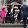 Mariage de Patti Boyd (Ex madame George Harrison et Eric Clapton) et Rod Weston à Londres. Le 30 avril 2015