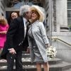 Mariage de Patti Boyd (Ex madame George Harrison et Eric Clapton) et Rod Weston à Londres. Le 30 avril 2015  
