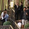 Nabilla Benattia et Thomas Vergara à la Gare de Lyon à Paris, le 24 avril 2015.