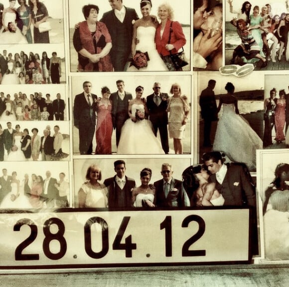 Christophe Licata fête ses 3 ans de mariage sur Instagram le 28 avril 2015.