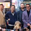 Robert Downey Jr., Chris Evans, Mark Ruffalo, Jeremy Renner - Les acteurs du film "Avengers : L'ère d'Ultron" à leur arrivée dans les studios de Good Morning America à New York le 24 avril 2015