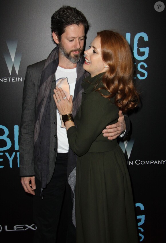 Amy Adams et son fiancé Darren Le Gallo - Avant-première du film "Big Eyes" au Musée d'Art Moderne de New York, le 15 décembre 2014