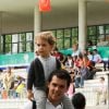 Sergio Alvarez et son fils Amancio, fruit de son mariage avec Maria Ortega, au Longines Global Champions Tour à Madrid le 1er mai 2015