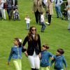 La princesse Maria Margarita de Bourbon pouvait compter sur le soutien de son mari le prince Louis et leurs enfants la princesse Eugenia et les jumeaux le prince Luis et le prince Alfonso au Longines Global Champions Tour à Madrid le 1er mai 2015