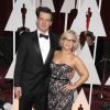Rachael Harris et son fiancé Christian Hebel à la 87e cérémonie des Oscars à Hollywood, le 22 février 2015.