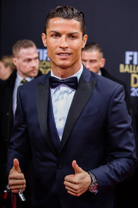 Cristiano Ronaldo lors du gala FIFA Ballon d'Or 2014 à Zurich, le 12 janvier 2015