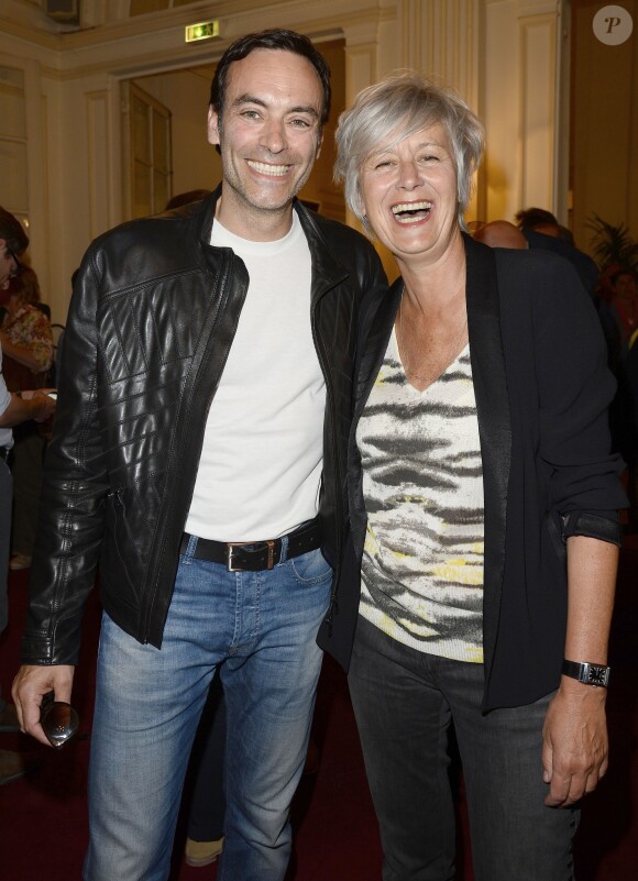 Anthony Delon et Annie Lemoine - Générale de la pièce Open Space au théâtre de Paris le 11 mai 2015.