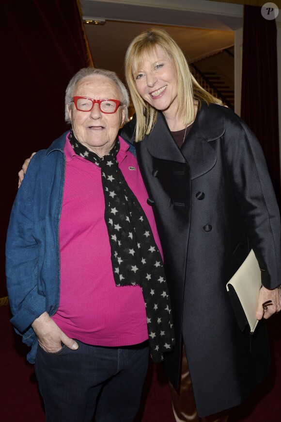 Roger Dumas et Chantal Ladesou - Générale de la pièce Open Space au théâtre de Paris le 11 mai 2015.