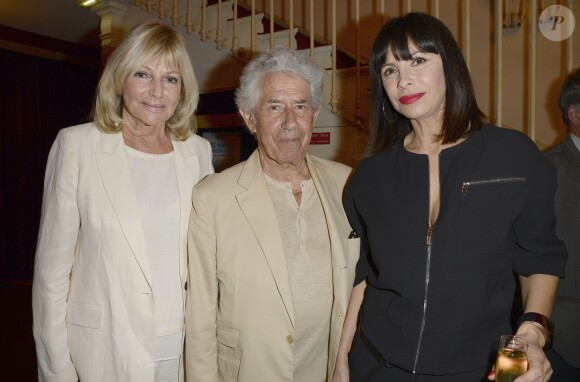 Maryse et Philippe Gildas, Mathilda May - Générale de la pièce Open Space au théâtre de Paris le 11 mai 2015.