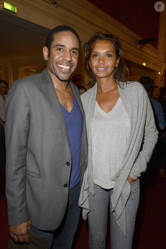 Loup-Denis Elion et Karine Le Marchand - Générale de la pièce Open Space au théâtre de Paris le 11 mai 2015.