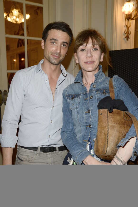 Jean-Baptiste Martin et Virginie Lemoine - Générale de la pièce "Open Space" au théâtre de Paris le 11 mai 2015