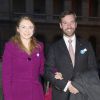 La grande-duchesse héritière Stéphanie et le grand-duc héritier Guillaume de Luxembourg lors de la représentation du spectacle "Ami entends-tu ?" aux Invalides à Paris, le 8 mai 2015.