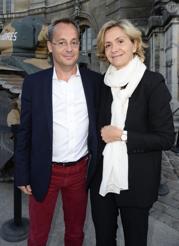 Valérie Pécresse et son mari Jérôme Pécresse lors de la représentation du spectacle "Ami entends-tu ?" aux Invalides à Paris, le 8 mai 2015.