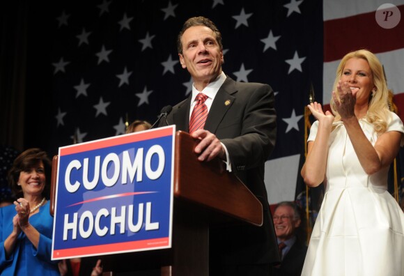 Andrew Cuomo et sa femme Sandra Lee au Sheraton New York Times Square Hotel à New York le 4 novembre 2014