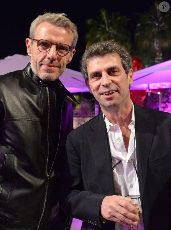 Exclusif - Lambert Wilson et Frédéric Taddeï - Dîner de l'équipe du Grand Journal de Canal Plus à la suite Sandra and Co au 63 la Croisette, à l'occasion du 68e Festival international du film de Cannes. Le 12 mai 2015