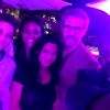 Exclusif - Marion Cotillard, Lambert Wilson, Sandra Zeitoun De Matteis, Nia Gaines ( blogueuse) - Selfie lors du dîner privé pour Lambert Wilson à la suite Sandra and Co au 63 croisette à Cannes le 11 mai 2015.11/05/2015 - Cannes