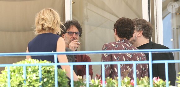Joel Cohen, Guillermo del Toro, Xavier Dolan - Le jury de la 68ème édition du festival de Cannes se retrouve sur une terrasse à Cannes le 12 mai 2015.  The jury of the 68th edition of the Cannes film festival on a terrace in Cannes, France on May 12, 2015.12/05/2015 - Cannes