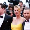 Nicholas Hoult, Charlize Theron, Tom Hardy - Montée des marches du film "Mad Max : Fury Road" lors du 68e Festival International du Film de Cannes le 14 mai 2015.