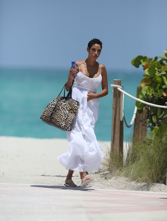 Nicole Murphy en vacances à Miami. Le 12 mai 2015.