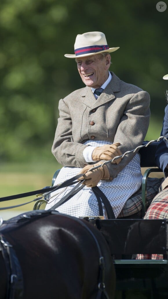 Le duc d'Edimbourg au Royal Windsor Horse Show en mai 2015