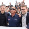 Gabriel Clarke, Chad McQueen et John McKenna - Photocall du film "Steve McQueen : The Man & Le Mans" lors du 68e Festival International du Film de Cannes le 16 mai 2015