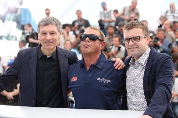 Gabriel Clarke, Chad McQueen et John McKenna - Photocall du film "Steve McQueen : The Man & Le Mans" lors du 68e Festival International du Film de Cannes le 16 mai 2015