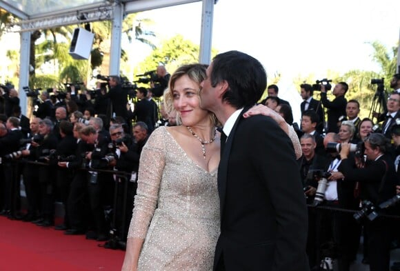 Valeria Bruni-Tedeschi, Samuel Benchetrit - Montée des marches du film "Carol" lors du 68e Festival International du Film de Cannes, le 17 mai 2015.