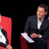 Exclusif - Marc-Olivier Fogiel et Dave, lors de l'enregistrement de l'émission Le Divan, le 4 mai 2015 (diffusée le 19 mai 2015, sur France 3).
