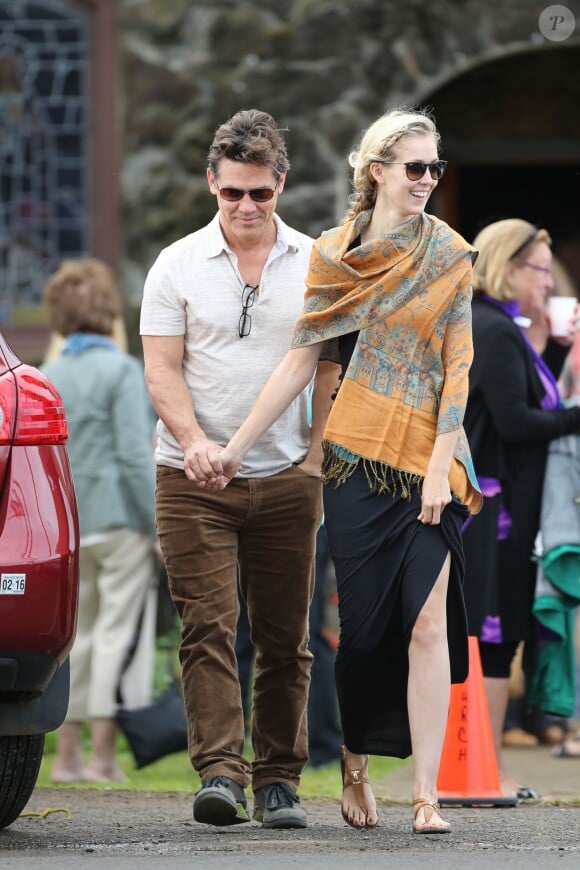 Josh Brolin et Kathryn Boyd à Hawaï, le 18 mars 2014. 