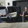 Lea Michele et son compagnon Matthew Paetz visitent une maison à Los Angeles, le 5 mai 2015