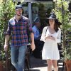 Lea Michele et son petit-ami Matthew Paetz vont déjeuner au restaurant alors qu'ils fêtent leur 1 an de relation en ce mois d'avril à West Hollywood, le 29 avril 2015.