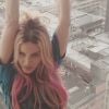 Madonna s'est teint les cheveux en rose pour le tournage de son clip "Bitch, I'm Madonna" à New York, mai 2015.