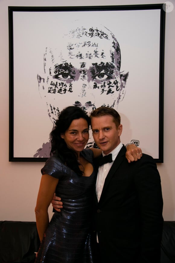 Exclusif - Sandra Zeitoun de Matteis et Justin Daly posent lors d'une soirée à la suite Sandra and Co au 63 la Croisette à Cannes, le 19 mai 2015.