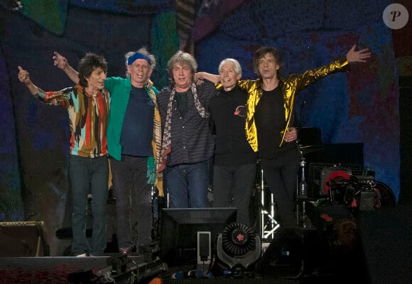 Les Rolling Stones en concert à Hyde Park à Londres le 6 juillet 2013.