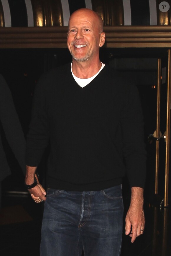 Bruce Willis à Los Angeles, le 20 mai 2015, au concert surprise des Rolling Stones.