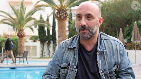 Gaspar Noé en interview avec Purepeople à Cannes le 21 mai 2015.