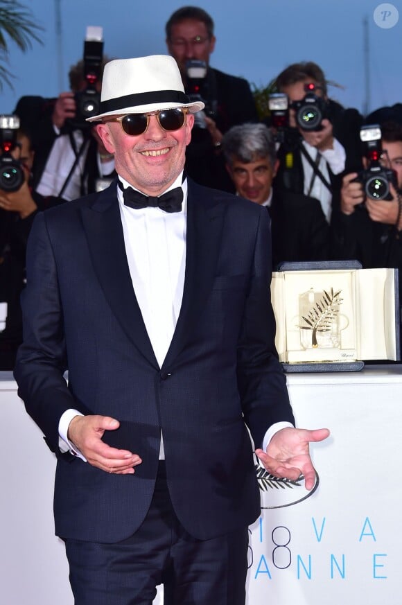 Jacques Audiard (Palme d'Or pour le film "Dheepan") - Photocall de la remise des palmes du 68e Festival du film de Cannes le 24 mai 2014