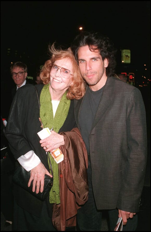 Ben Stiller et sa mère Anne Meara aux Etats-Unis en 1994